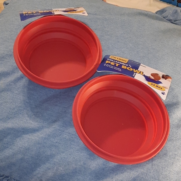 Dog 2 Collapsible Food Pet Food Bowls Pair Nwt Poshmark